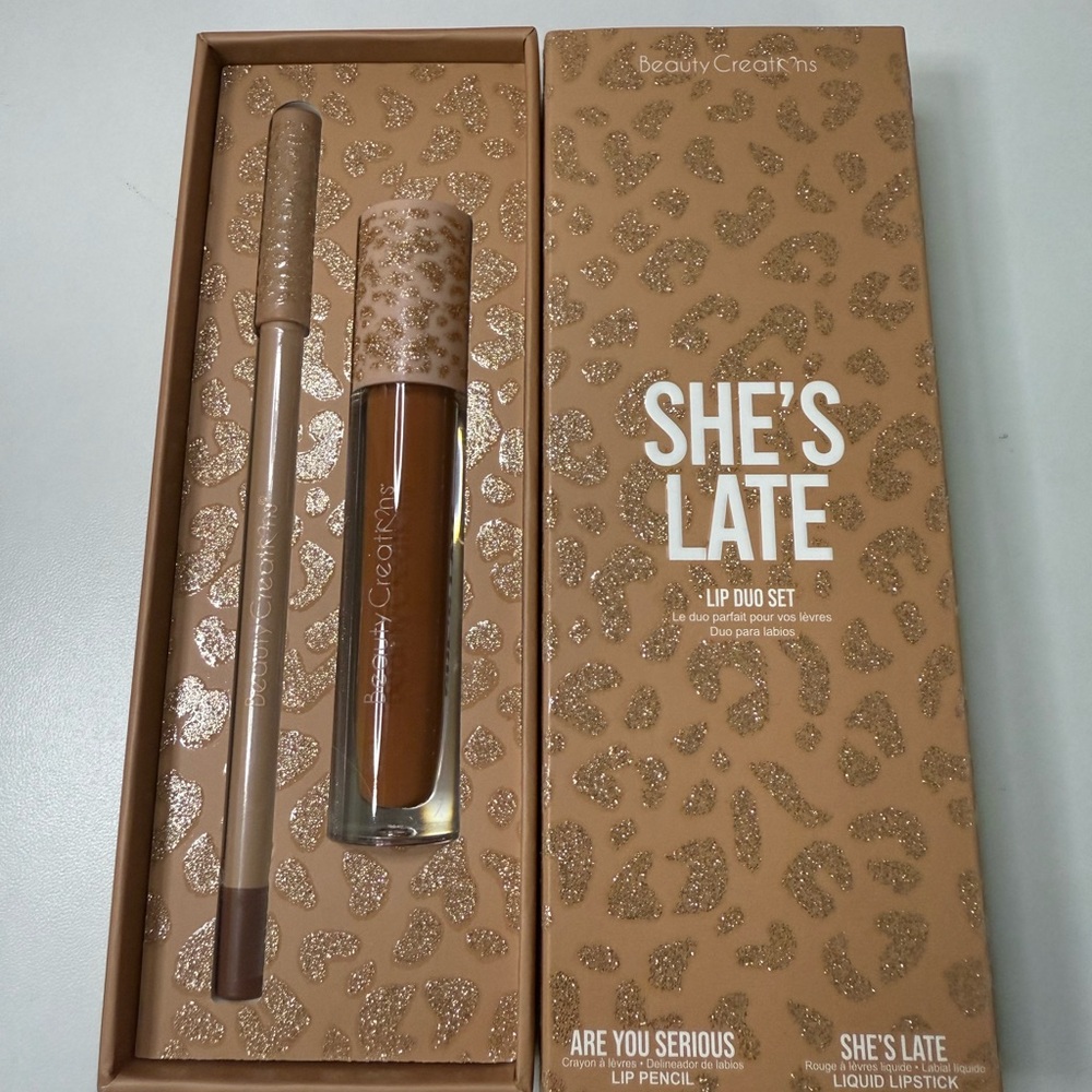 Beauty Creations She's Late Lip Duo in Rich Brown